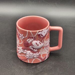 Minnie Mouse Coffee Mug Pink Pop Art Graphic Disney Store Ceramic Cup 12 oz